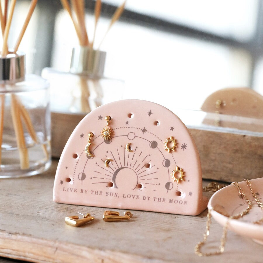 Celestial Earring Holder Light Pink