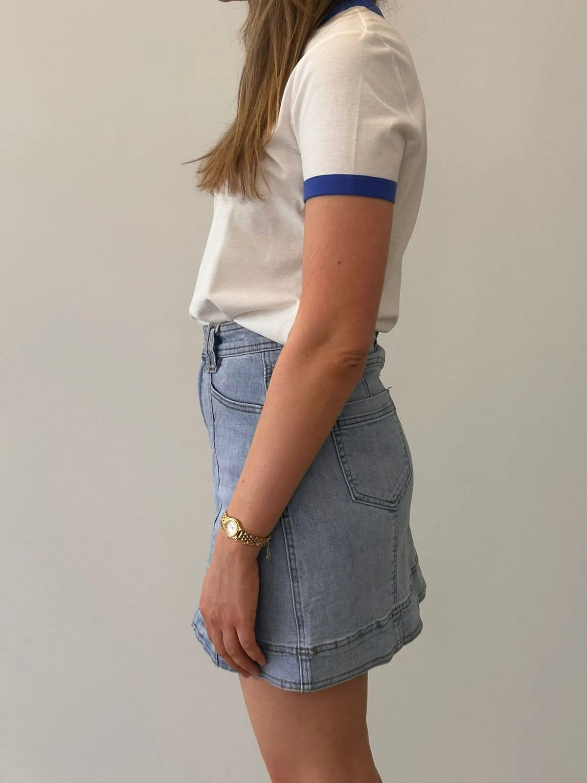 Wakee Denim - Aline Light Blue Denim Skirt