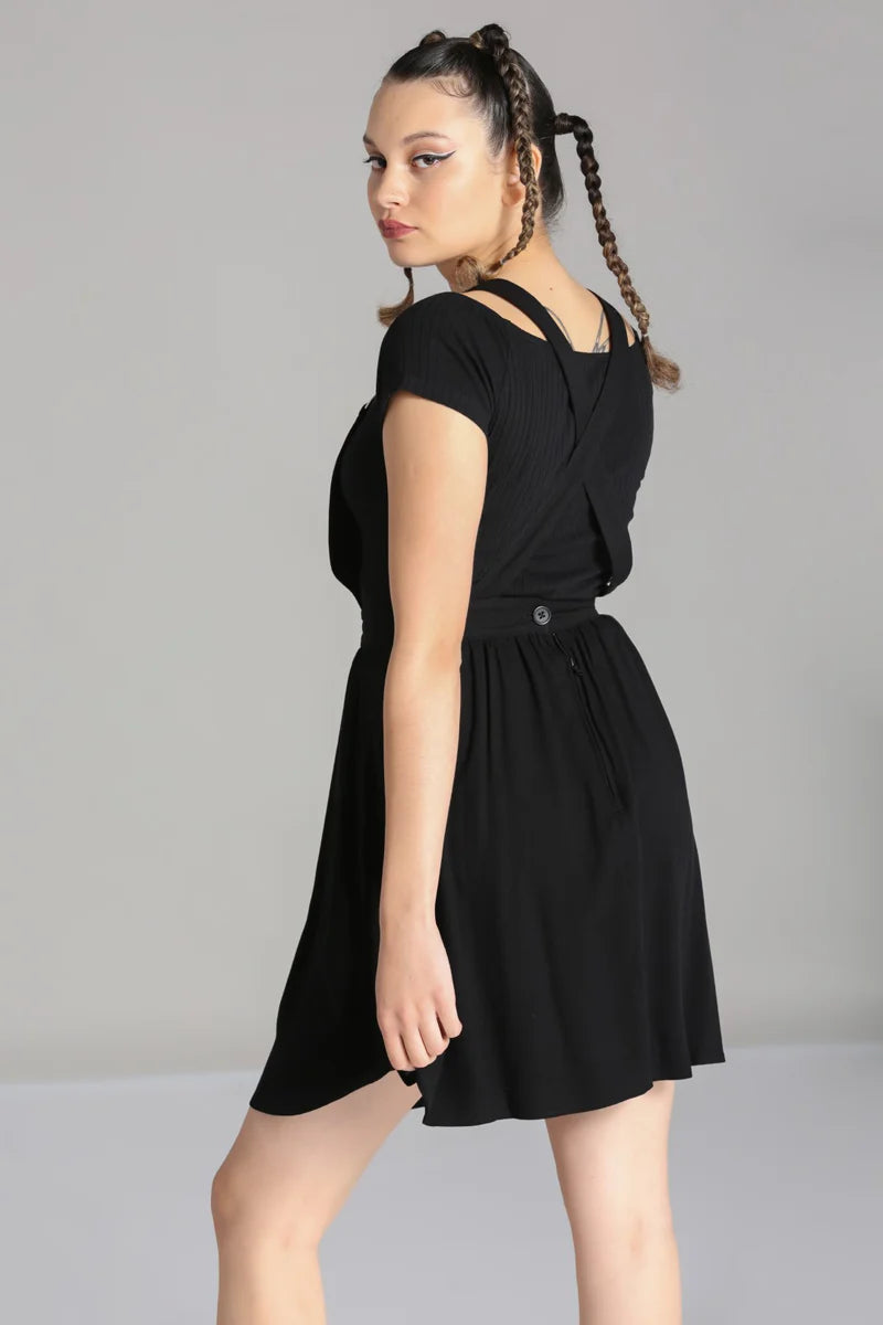 Destroya Pinafore Dress Black