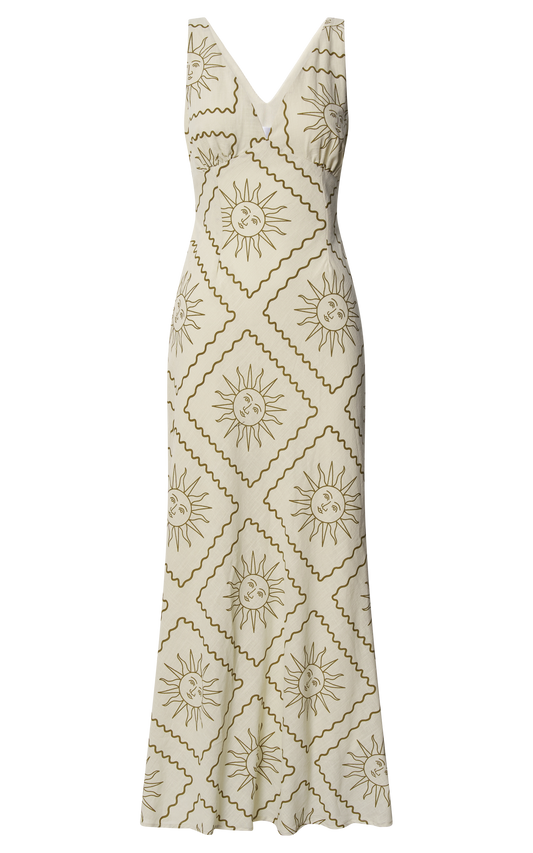 By Frankie Beige Sun Maxi Slip Dress