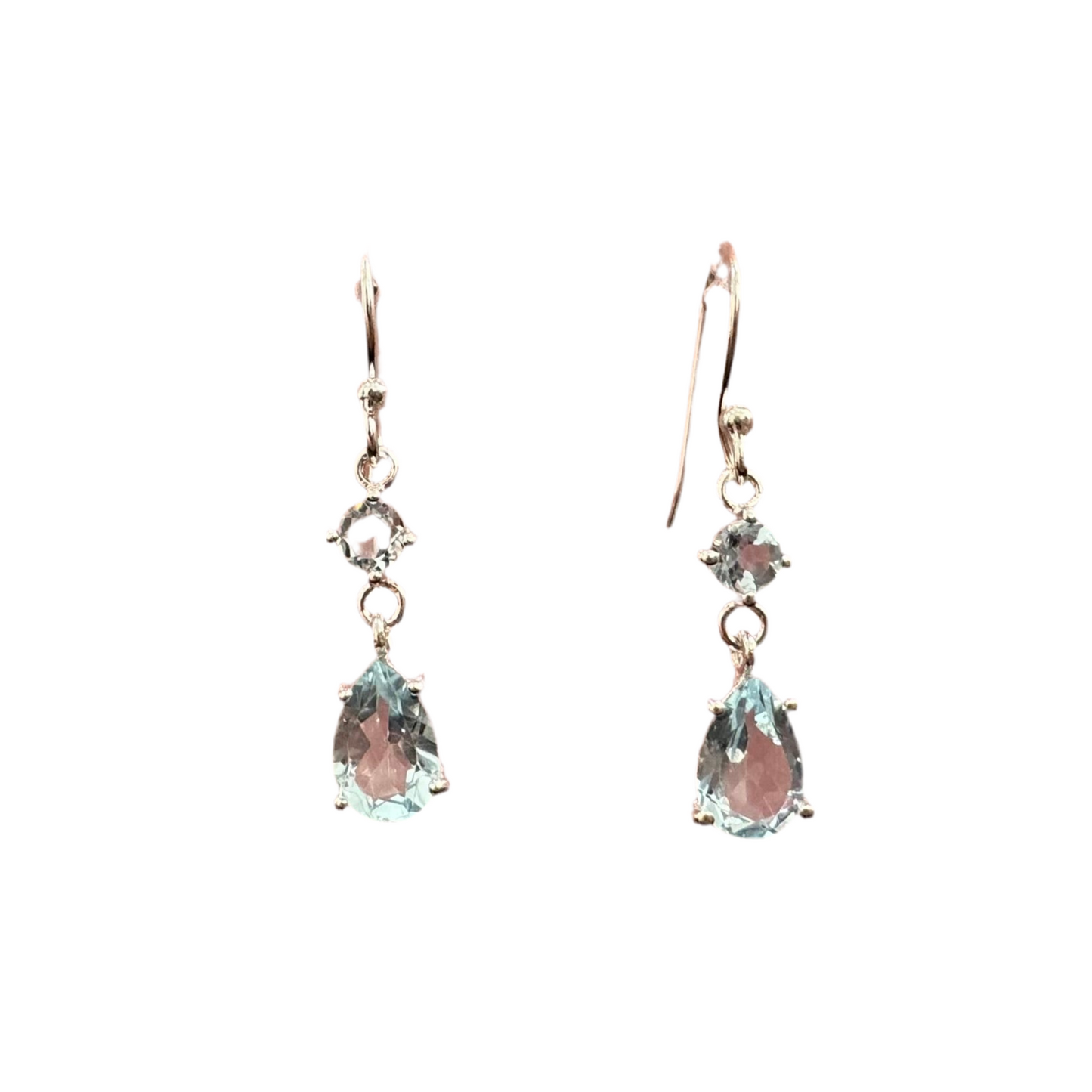 Delilah Drop Earrings - Blue Topaz Gemstone Silver