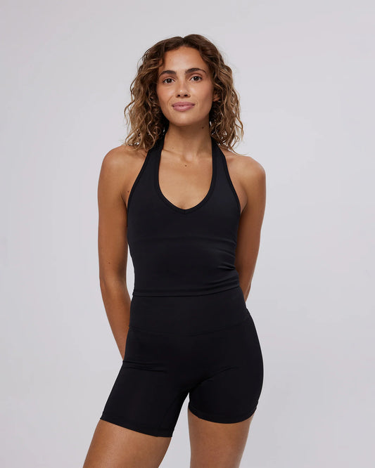 Upstate Sport Contour + Halter Neck Tank - Black